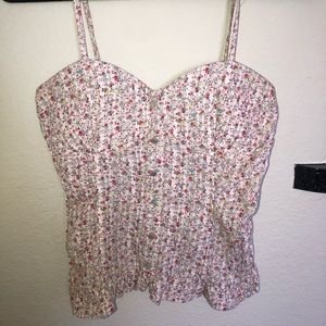 Floral corset style crop top